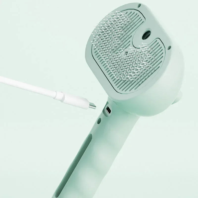 Cepillo de Vapor para Mascotas – Limpieza Profunda y Pelaje Suave sin Baño